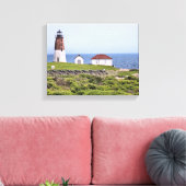 Point Judith Vuurtoren, RI gewikkeld Canvas Afdruk (Insitu (Woonkamer))