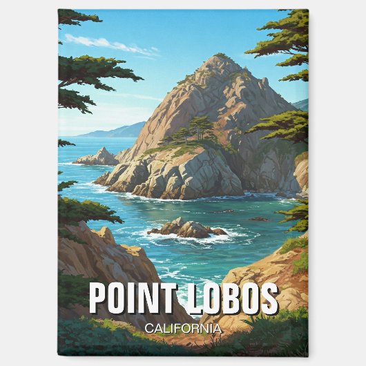 Point Lobos California Reizen Magneet (Voorkant)