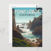 Point Lobos California Travel Art  Briefkaart (Voorkant / Achterkant)