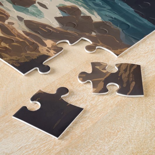 Point Lobos California Travel Art  Legpuzzel (Zijkant)