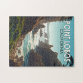 Point Lobos California Travel Art  Legpuzzel (Horizontaal)