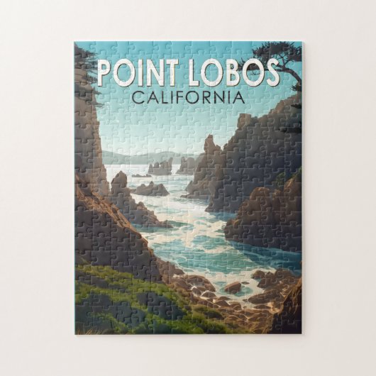 Point Lobos California Travel Art  Legpuzzel (Verticaal)