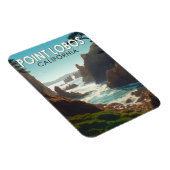 Point Lobos California Travel Art  Magneet (Rechterzijde)
