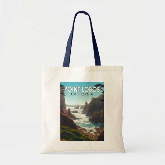 Point Lobos California Travel Art  Tote Bag (Voorkant)
