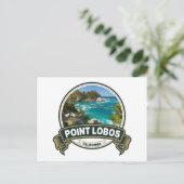 Point Lobos California Travel Badge Briefkaart (Staand voorkant)