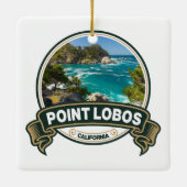 Point Lobos California Travel Badge Keramisch Ornament (Achterkant)
