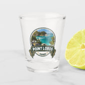 Point Lobos California Travel Badge Shot Glas (Voorkant)