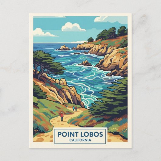 Point Lobos California Travel Briefkaart (Voorkant)