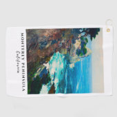 Point Lobos Monterey Peninsula California Coastal Golfhanddoek (Horizontaal)