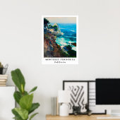 Point Lobos Monterey Peninsula California Seascape Poster (Thuiskantoor)