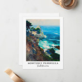 Point Lobos Monterey schiereiland Californië kust Notitiekaartje (Voorkant / Achterkant in situ)