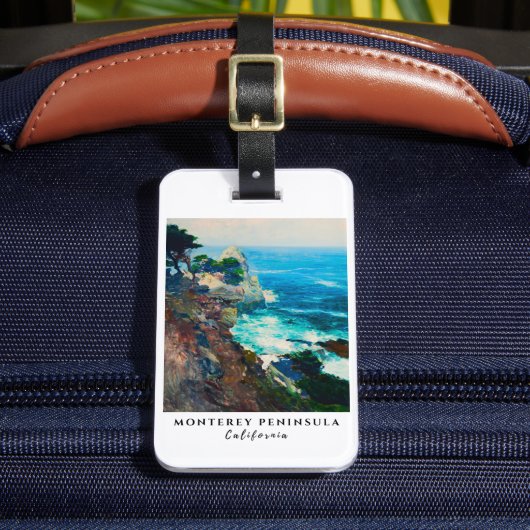 Point Lobos Monterey schiereiland Kust Californië Bagagelabel (Voorkant Insitu 2)