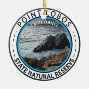 Point Lobos State Natural Reserve California Badge Keramisch Ornament