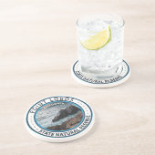 Point Lobos State Natural Reserve California Badge Zandsteen Onderzetter (Zijkant)
