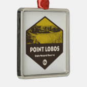 Point Lobos State Natural Reserve California Metalen Ornament (Rechts)
