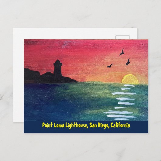 Point Loma Vuurtoren San Diego CA Briefkaart (Voorkant / Achterkant)