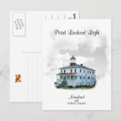 Point Lookout Light - Maryland Briefkaart (Voorkant / Achterkant)