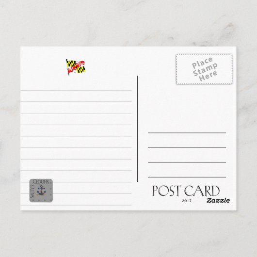 Point Lookout Light - Maryland Briefkaart (Achterkant)