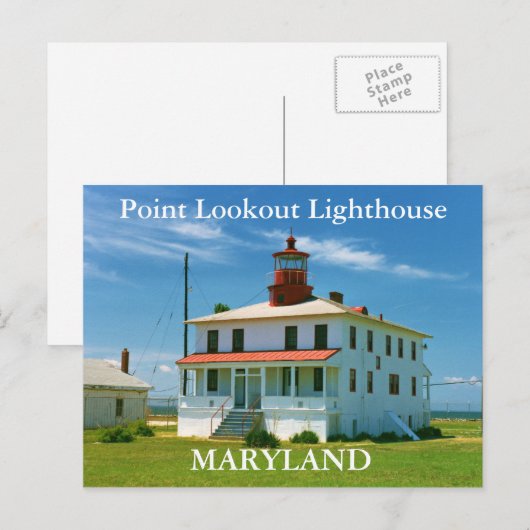 Point Lookout Lighthouse, Maryland Briefkaart (Voorkant / Achterkant)