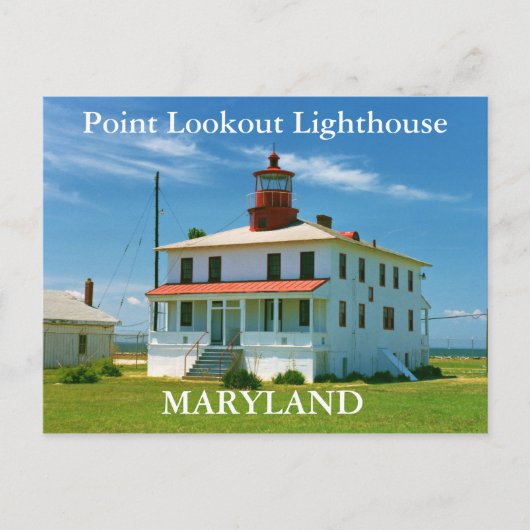 Point Lookout Lighthouse, Maryland Briefkaart (Voorkant)