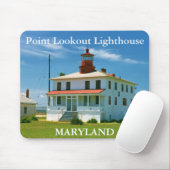 Point Lookout Lighthouse, Maryland Mousepad Muismat (Met muis)