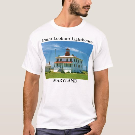 Point Lookout Lighthouse, Maryland T-Shirt (Voorkant)