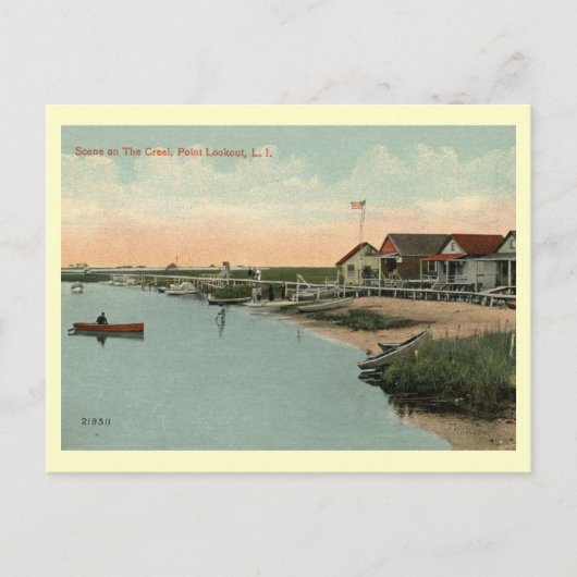Point Lookout, Long Island, NY Vintage Briefkaart (Voorkant)