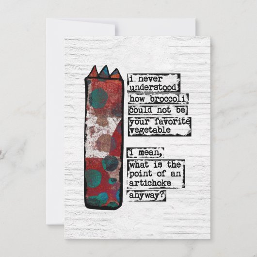 Point of an Artichoke Wenskaarten Funny Veggie Kaart (Voorkant)