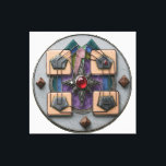 Point of Assembly 3D: Mystical Geometric Artifact Canvas Afdruk<br><div class="desc">Step into the third dimension with this evolved vision of the "Point of Assembly." This intricate 3D render transforms abstract spiritual concepts into a tangible mystical mechanism. Featuring glowing blue crystals, a central ruby core encased in ornate gold filigree, and semi-transparent geometric planes, the artwork balances the architectural precision of...</div>