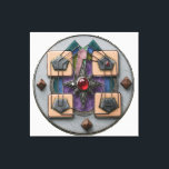 Point of Assembly 3D: Mystical Geometric Artifact Canvas Afdruk<br><div class="desc">Step into the third dimension with this evolved vision of the "Point of Assembly." This intricate 3D render transforms abstract spiritual concepts into a tangible mystical mechanism. Featuring glowing blue crystals, a central ruby core encased in ornate gold filigree, and semi-transparent geometric planes, the artwork balances the architectural precision of...</div>