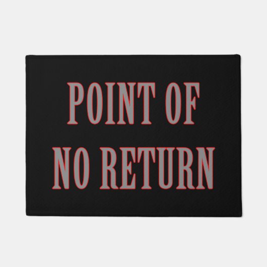 point of no return deurmat (Voorkant)