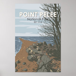 Point Pelee National Park Reis Kunst Vintage Poster