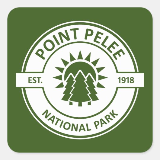 Point Pelee National Park Sun Trees Vierkante Sticker (Voorkant)