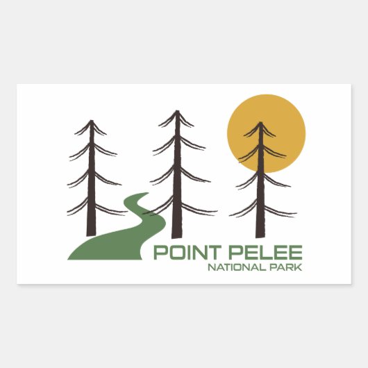 Point Pelee National Park Trail Rechthoekige Sticker (Voorkant)