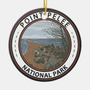 Point Pelee National Park Travel Art  Badge Keramisch Ornament