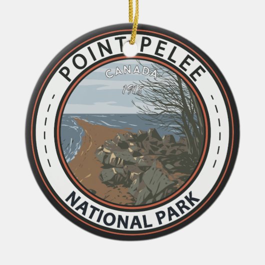Point Pelee National Park Travel Art  Badge Keramisch Ornament (Voorkant)