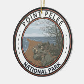 Point Pelee National Park Travel Art  Badge Keramisch Ornament (Links)