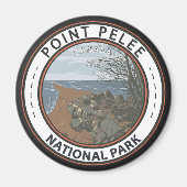 Point Pelee National Park Travel Art  Badge Magneet (Voorkant)