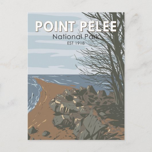 Point Pelee National Park Travel Art  Briefkaart (Voorkant)