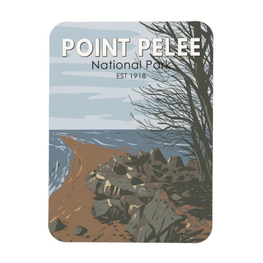 Point Pelee National Park Travel Art  Magneet (Verticaal)