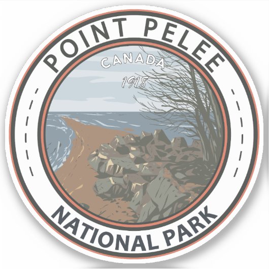 Point Pelee National Park Travel Art  Sticker (Voorkant)