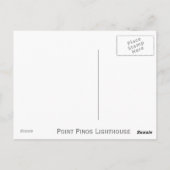 Point Pinos Lighthouse Briefkaart (Achterkant)
