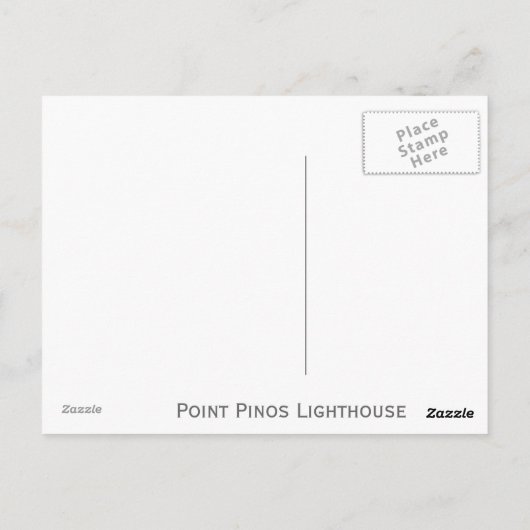 Point Pinos Lighthouse Briefkaart (Achterkant)