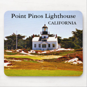 Point Pinos Lighthouse, Californië Mousepad Muismat