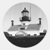 Point Pinos Lighthouse Ronde Sticker (Voorkant)