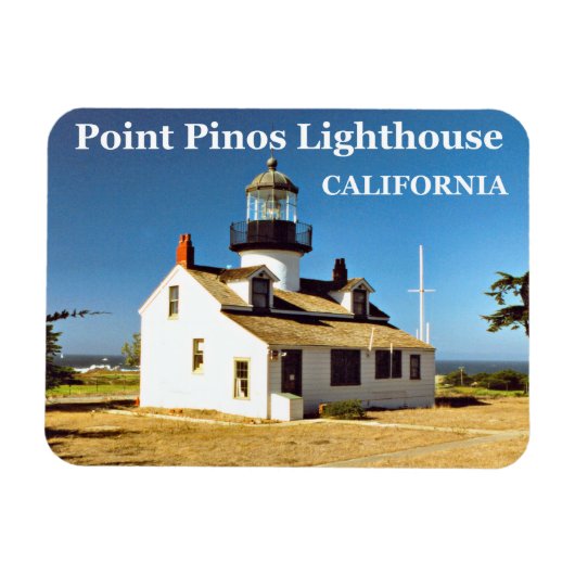 Point Pinos Vuurtoren, Californië Fotomagneet Magneet (Horizontaal)