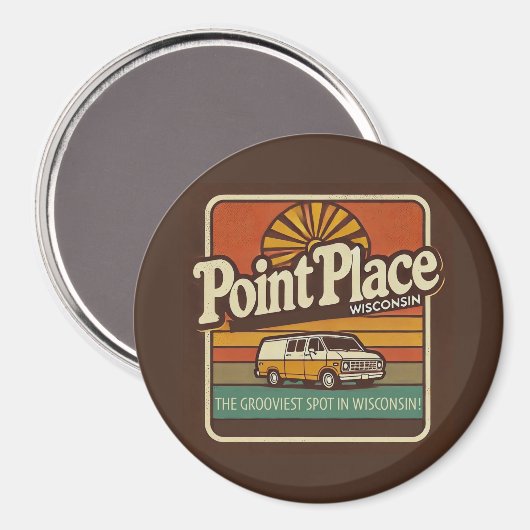 Point Place Wisconsin Magneet (Voorkant / Achterkant)