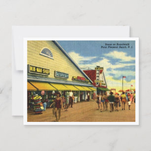 Point Pleasant Beach Boardwalk jaren 40 Briefkaart