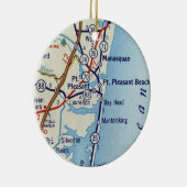 Point Pleasant Beach  Map Keramisch Ornament (Rechts)