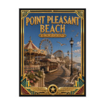 Point Pleasant Beach New Jersey Vintage Art Deco
